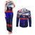 New Zealand and Australia ANZAC Day Couples Matching Tank Maxi Dress and Long Sleeve Button Shirt Lest We Forget Red Poppy Flowers and Soldier LT03 Blue - Polynesian Pride