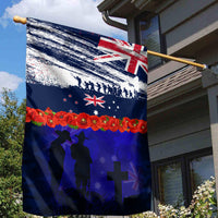 New Zealand and Australia ANZAC Day Garden Flag Lest We Forget Red Poppy Flowers and Soldier LT03 - Polynesian Pride