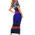 New Zealand and Australia ANZAC Day Short Sleeve Bodycon Dress Lest We Forget Red Poppy Flowers and Soldier LT03 - Polynesian Pride