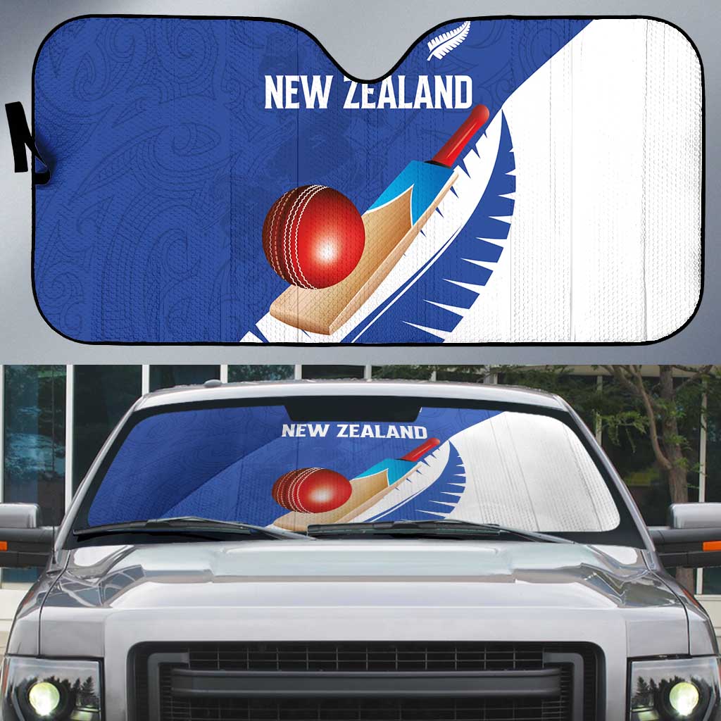 New Zealand Cricket Auto Sun Shade Kiwi Birds Haka Dance Blue Fern Sporty Style
