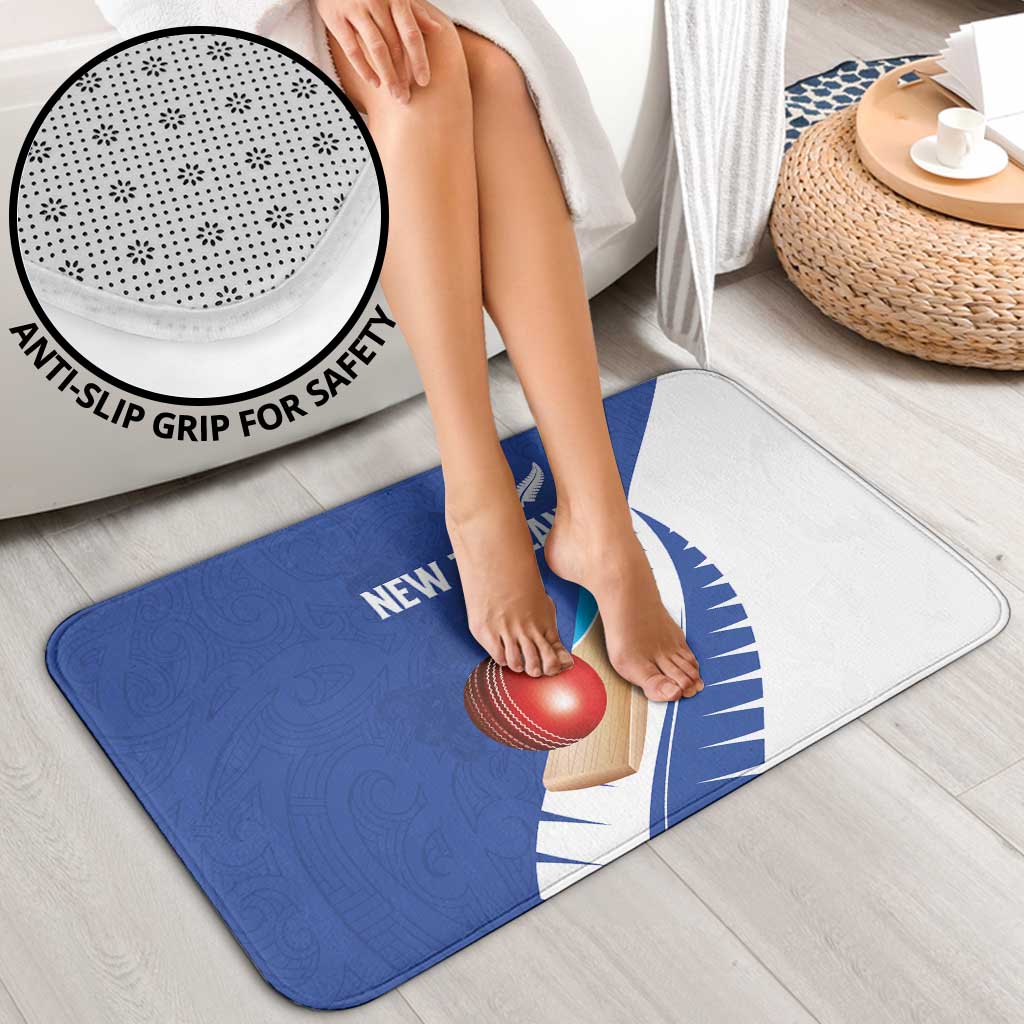 New Zealand Cricket Bathroom Set Kiwi Birds Haka Dance Blue Fern Sporty Style