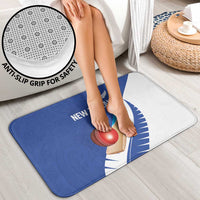 New Zealand Cricket Bathroom Set Kiwi Birds Haka Dance Blue Fern Sporty Style