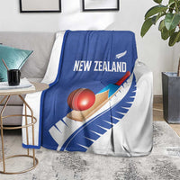 New Zealand Cricket Blanket Kiwi Birds Haka Dance Blue Fern Sporty Style