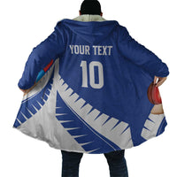 Custom New Zealand Cricket Cloak Kiwi Birds Haka Dance Blue Fern Sporty Style