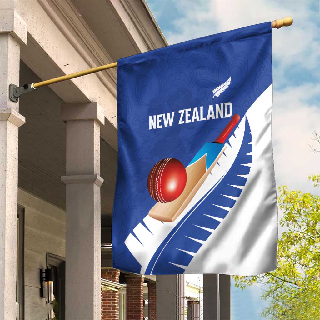 New Zealand Cricket Garden Flag Kiwi Birds Haka Dance Blue Fern Sporty Style