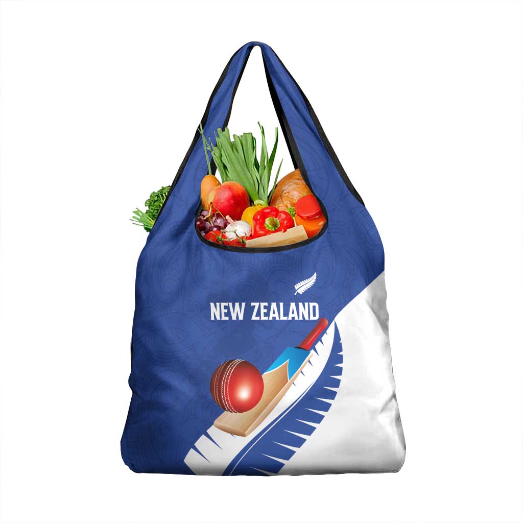 New Zealand Cricket Grocery Bag Kiwi Birds Haka Dance Blue Fern Sporty Style