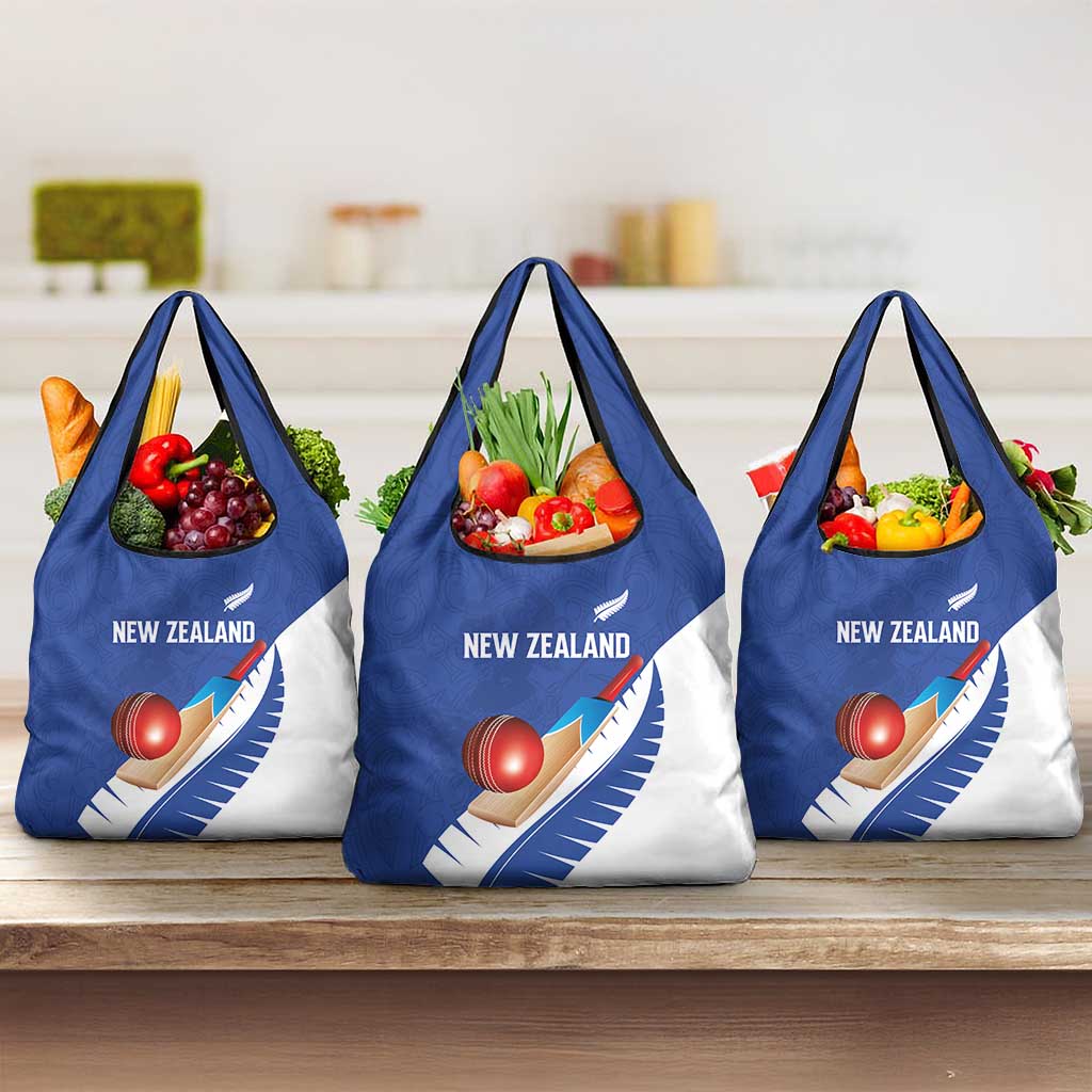 New Zealand Cricket Grocery Bag Kiwi Birds Haka Dance Blue Fern Sporty Style