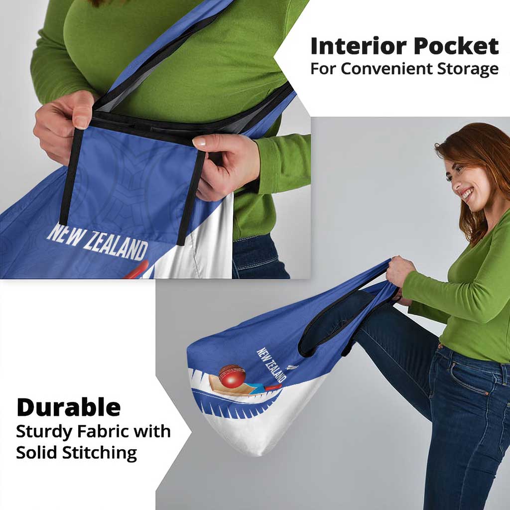 New Zealand Cricket Grocery Bag Kiwi Birds Haka Dance Blue Fern Sporty Style