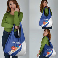 New Zealand Cricket Grocery Bag Kiwi Birds Haka Dance Blue Fern Sporty Style
