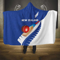 New Zealand Cricket Hooded Blanket Kiwi Birds Haka Dance Blue Fern Sporty Style