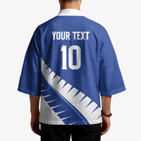 Custom New Zealand Cricket Kimono Kiwi Birds Haka Dance Blue Fern Sporty Style