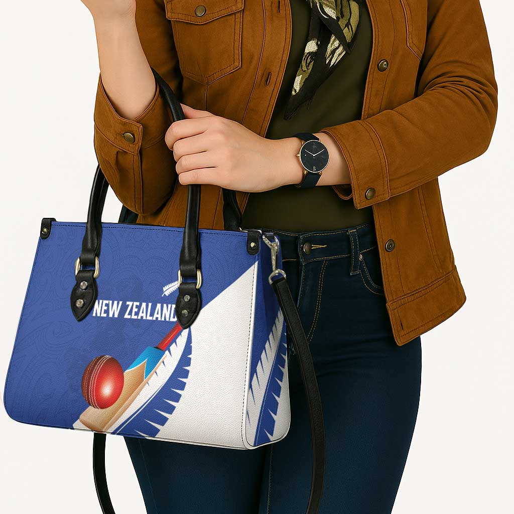 New Zealand Cricket Leather Bag Kiwi Birds Haka Dance Blue Fern Sporty Style