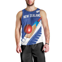 Custom New Zealand Cricket Men Tank Top Kiwi Birds Haka Dance Blue Fern Sporty Style