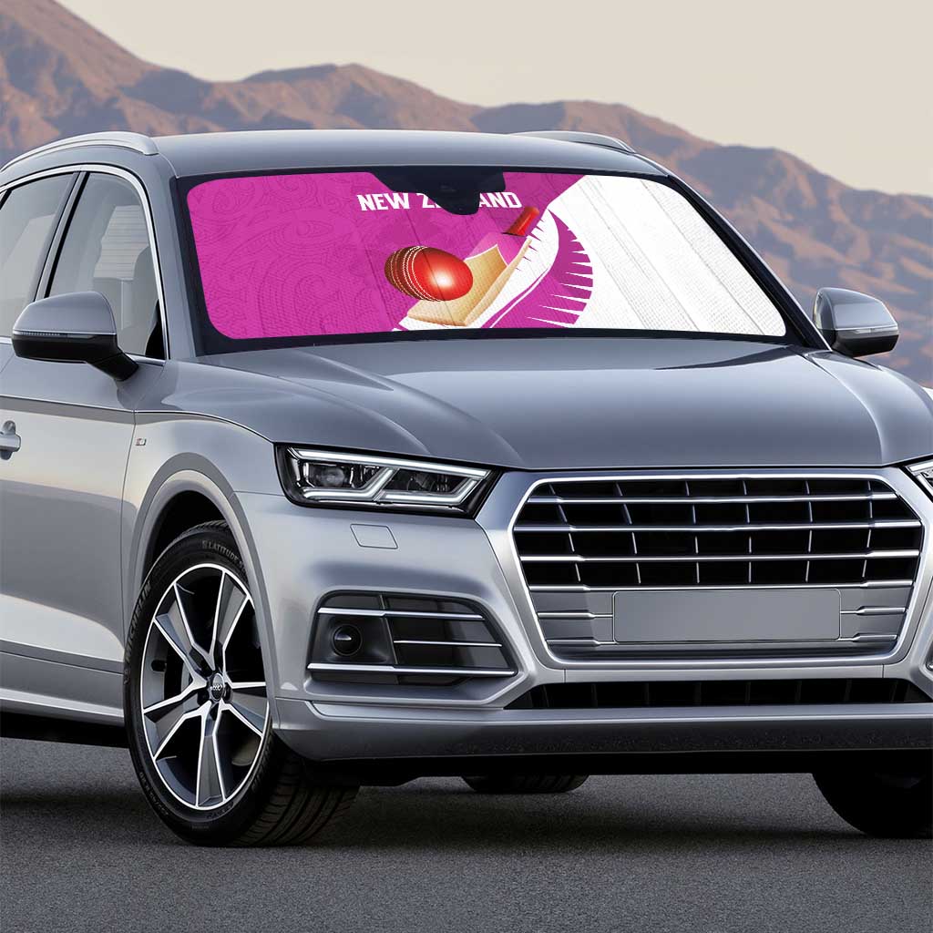 New Zealand Cricket Auto Sun Shade Kiwi Birds Haka Dance Pink Fern Sporty Style