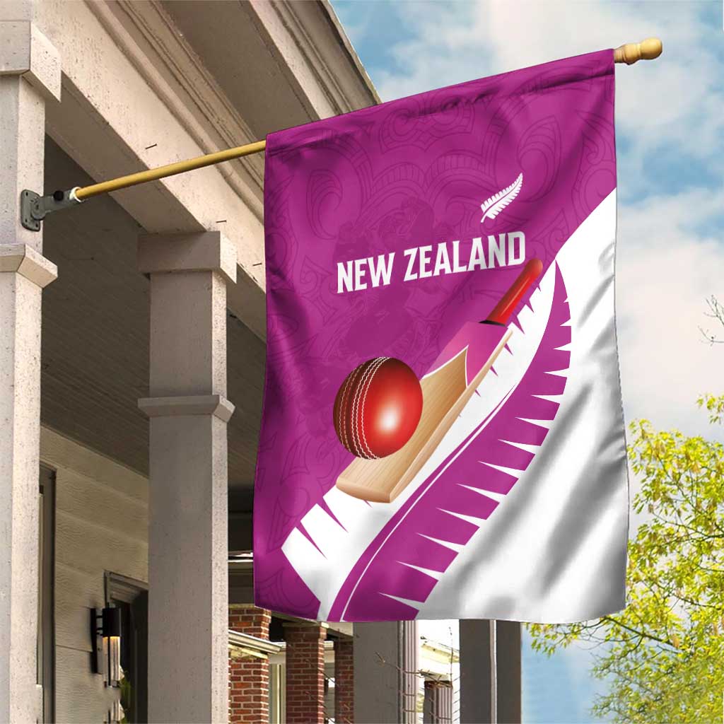 New Zealand Cricket Garden Flag Kiwi Birds Haka Dance Pink Fern Sporty Style