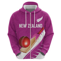 Custom New Zealand Cricket Hoodie Kiwi Birds Haka Dance Pink Fern Sporty Style