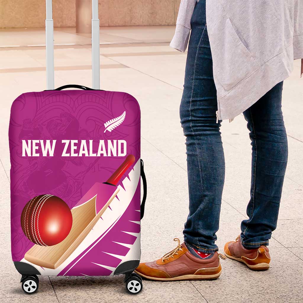 New Zealand Cricket Luggage Cover Kiwi Birds Haka Dance Pink Fern Sporty Style