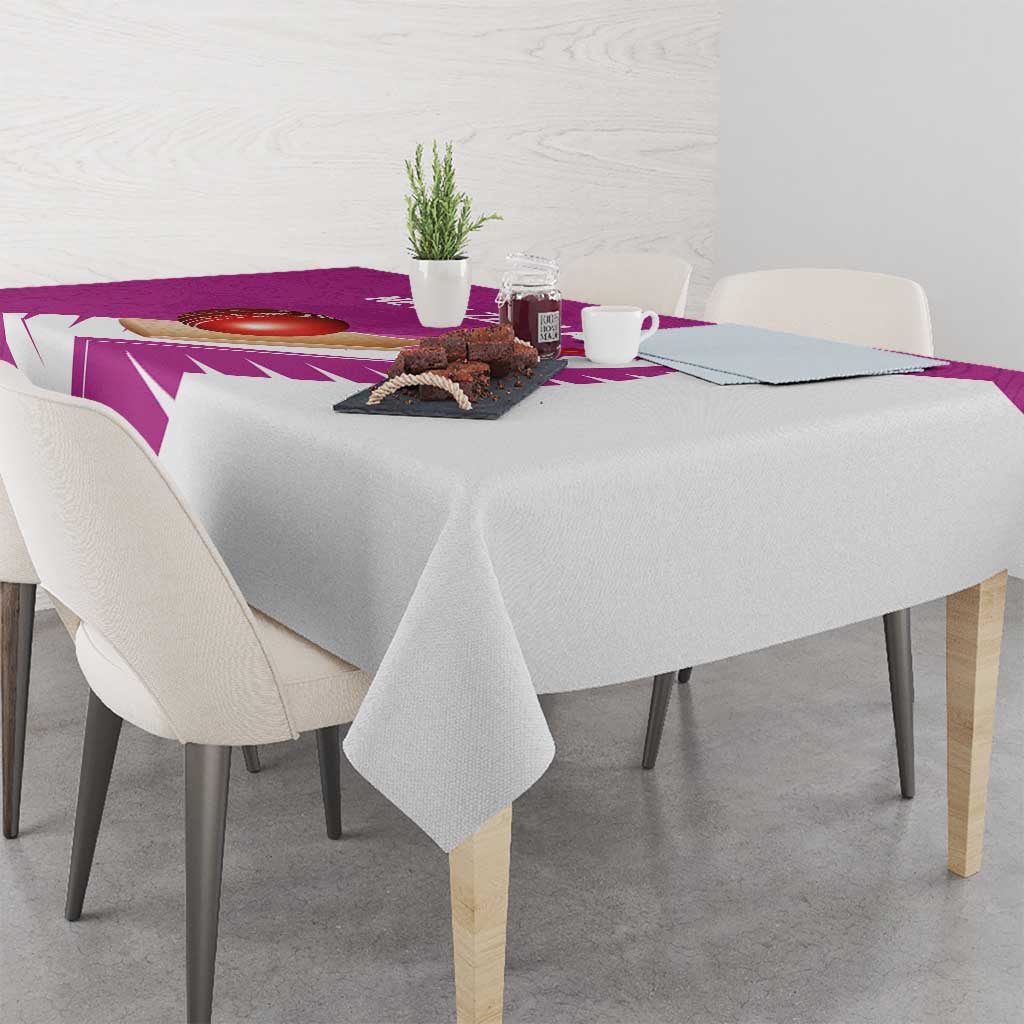 New Zealand Cricket Tablecloth Kiwi Birds Haka Dance Pink Fern Sporty Style LT03 - Polynesian Pride