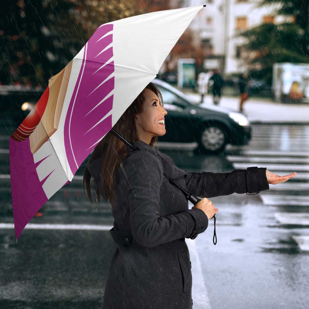 New Zealand Cricket Umbrella Kiwi Birds Haka Dance Pink Fern Sporty Style