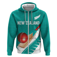 Custom New Zealand Cricket Hoodie Kiwi Birds Haka Dance Turquoise Fern Sporty Style LT03 Zip Hoodie Turquoise - Polynesian Pride