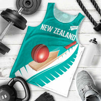 Custom New Zealand Cricket Men Tank Top Kiwi Birds Haka Dance Turquoise Fern Sporty Style