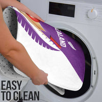 New Zealand Cricket Bathroom Set Kiwi Birds Haka Dance Purple Fern Sporty Style