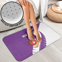 New Zealand Cricket Bathroom Set Kiwi Birds Haka Dance Purple Fern Sporty Style