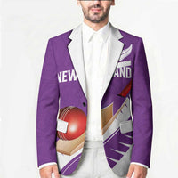 Custom New Zealand Cricket Blazer Kiwi Birds Haka Dance Purple Fern Sporty Style
