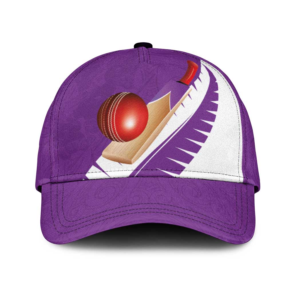 New Zealand Cricket Classic Cap Kiwi Birds Haka Dance Purple Fern Sporty Style