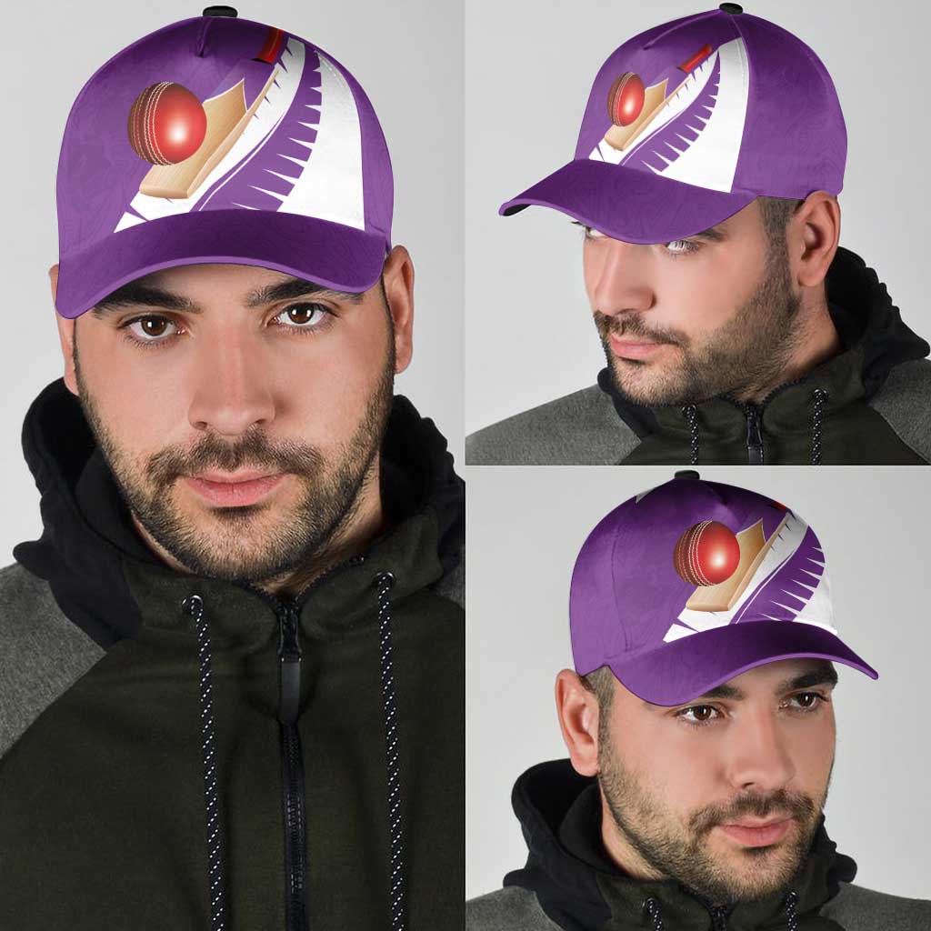 New Zealand Cricket Classic Cap Kiwi Birds Haka Dance Purple Fern Sporty Style