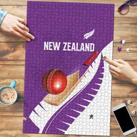 New Zealand Cricket Puzzle Kiwi Birds Haka Dance Purple Fern Sporty Style