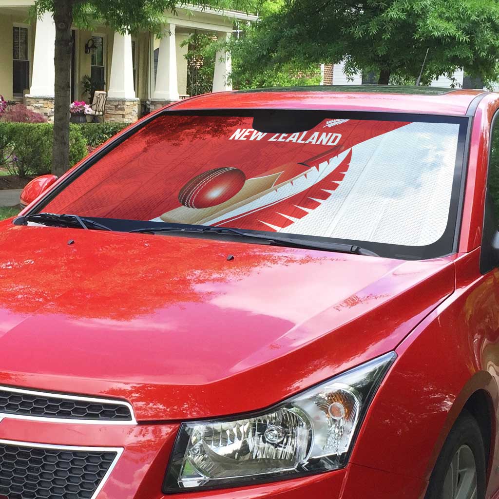 New Zealand Cricket Auto Sun Shade Kiwi Birds Haka Dance Red Fern Sporty Style