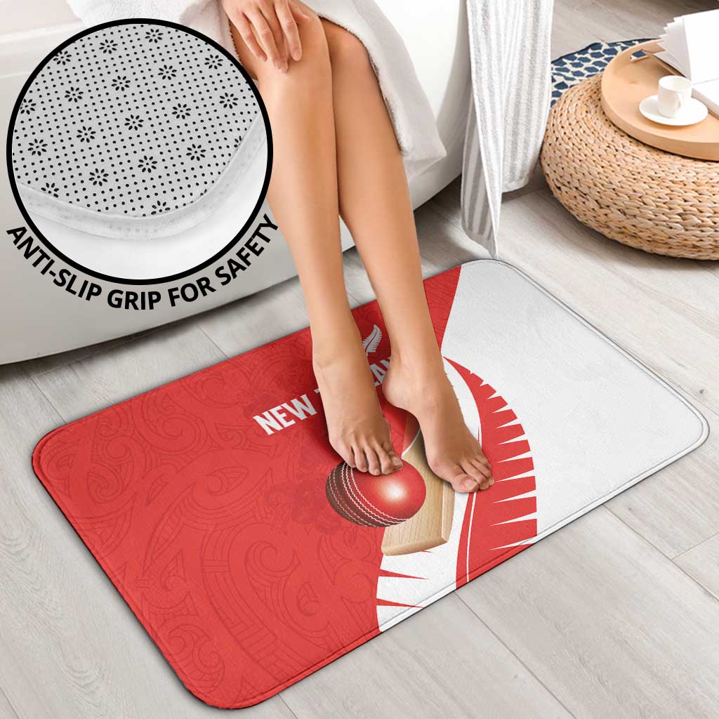 New Zealand Cricket Bathroom Set Kiwi Birds Haka Dance Red Fern Sporty Style