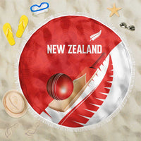 New Zealand Cricket Beach Blanket Kiwi Birds Haka Dance Red Fern Sporty Style
