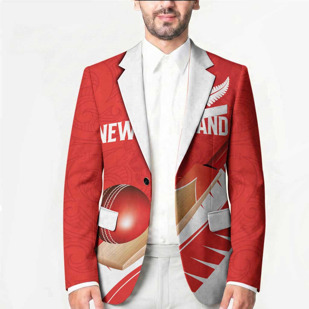 Custom New Zealand Cricket Blazer Kiwi Birds Haka Dance Red Fern Sporty Style