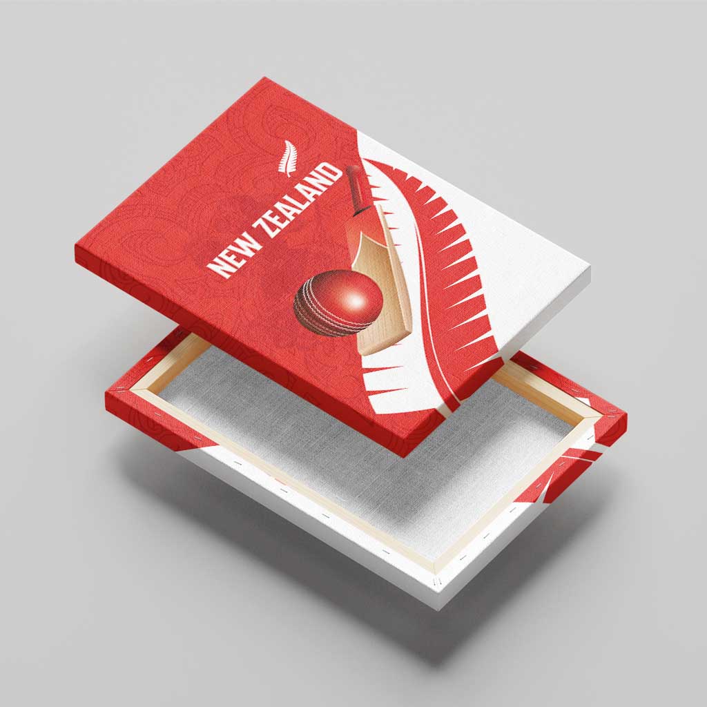 New Zealand Cricket Canvas Wall Art Kiwi Birds Haka Dance Red Fern Sporty Style