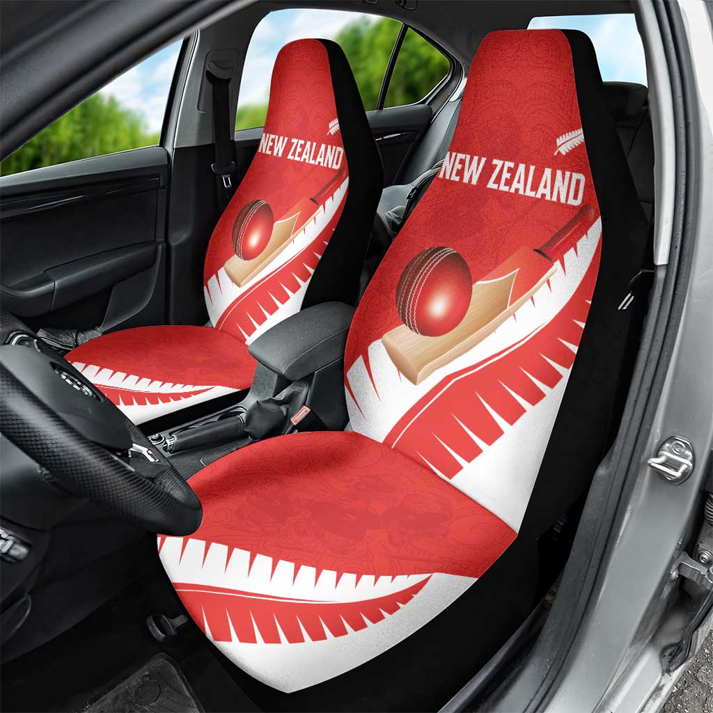 New Zealand Cricket Car Seat Cover Kiwi Birds Haka Dance Red Fern Sporty Style