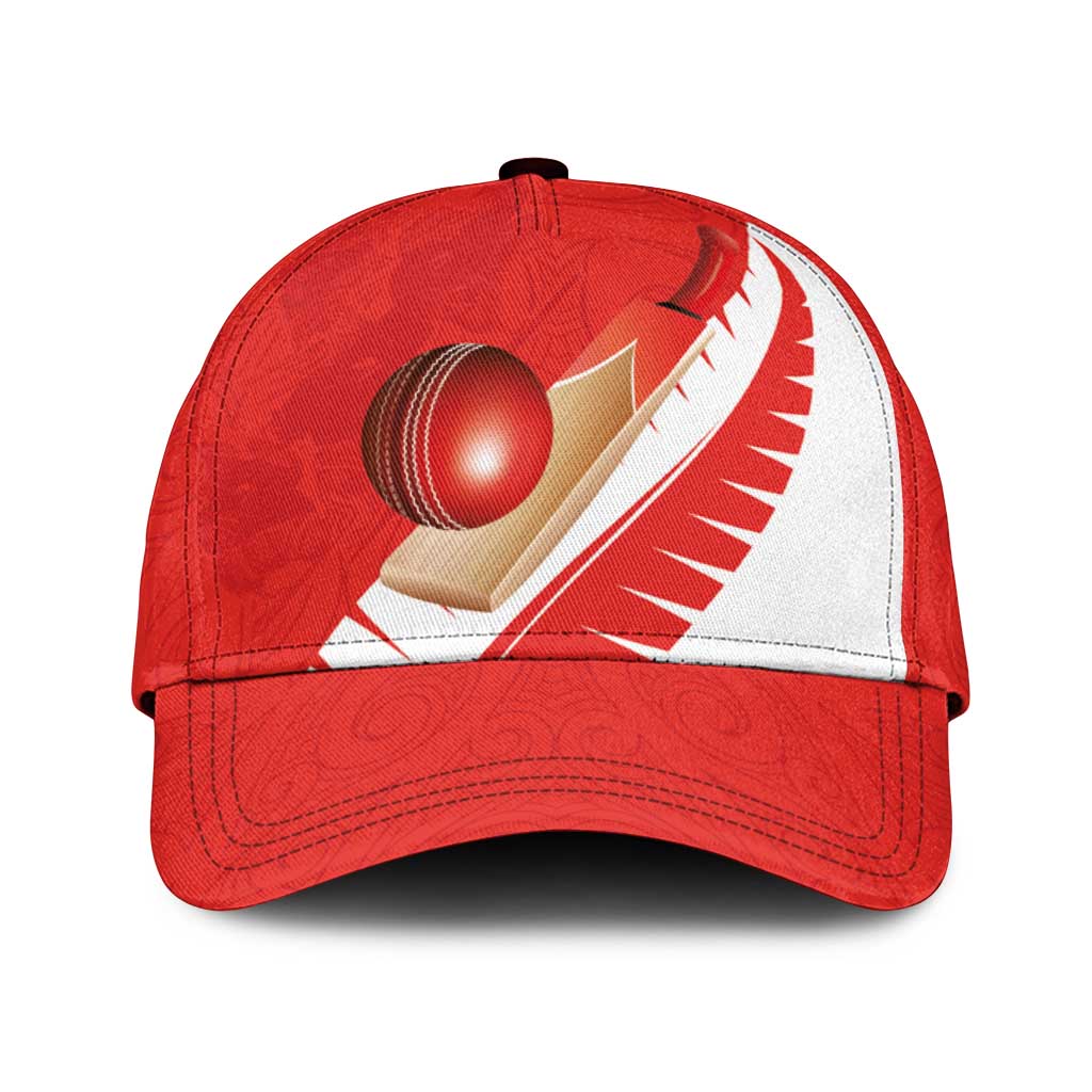 New Zealand Cricket Classic Cap Kiwi Birds Haka Dance Red Fern Sporty Style