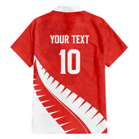 Custom New Zealand Cricket Family Matching Short Sleeve Bodycon Dress and Hawaiian Shirt Kiwi Birds Haka Dance Red Fern Sporty Style