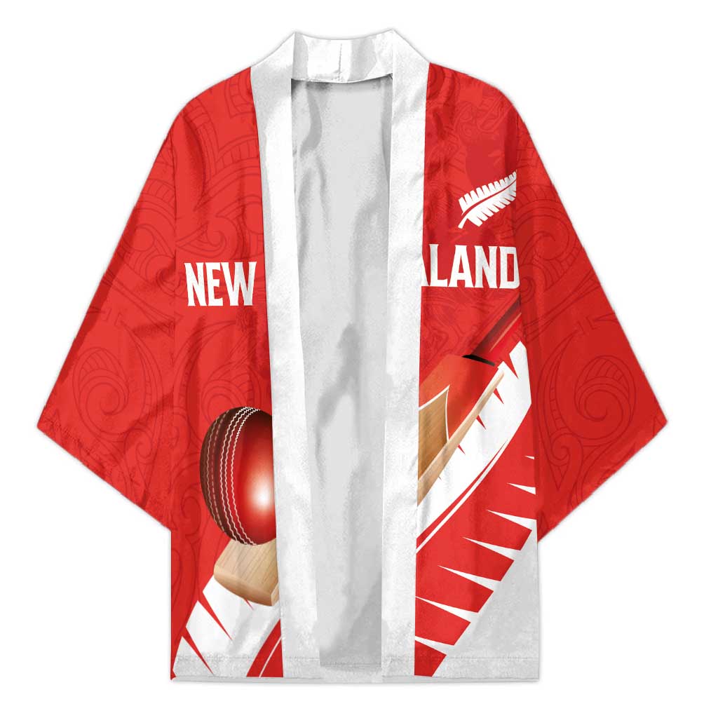 Custom New Zealand Cricket Kimono Kiwi Birds Haka Dance Red Fern Sporty Style