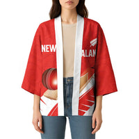 Custom New Zealand Cricket Kimono Kiwi Birds Haka Dance Red Fern Sporty Style