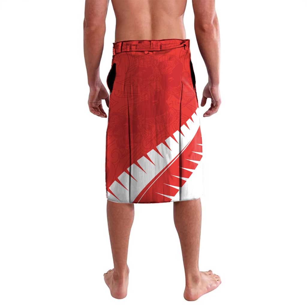 Custom New Zealand Cricket Lavalava Kiwi Birds Haka Dance Red Fern Sporty Style