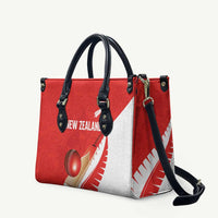 New Zealand Cricket Leather Bag Kiwi Birds Haka Dance Red Fern Sporty Style