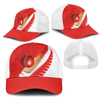 New Zealand Cricket Mesh Trucker Cap Kiwi Birds Haka Dance Red Fern Sporty Style