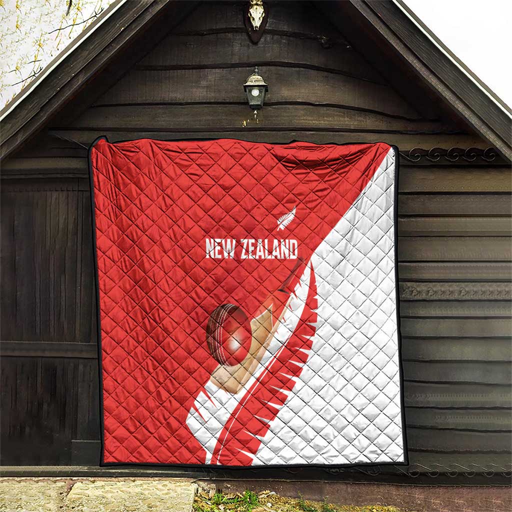 New Zealand Cricket Quilt Kiwi Birds Haka Dance Red Fern Sporty Style