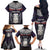 New Zealand Hei Tiki Family Matching Off Shoulder Long Sleeve Dress and Hawaiian Shirt Maori Purple Papua Shell Pattern LT03 - Polynesian Pride