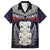 New Zealand Hei Tiki Family Matching Off Shoulder Long Sleeve Dress and Hawaiian Shirt Maori Purple Papua Shell Pattern LT03 Dad's Shirt - Short Sleeve Purple - Polynesian Pride