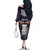 New Zealand Hei Tiki Family Matching Off Shoulder Long Sleeve Dress and Hawaiian Shirt Maori Purple Papua Shell Pattern LT03 - Polynesian Pride