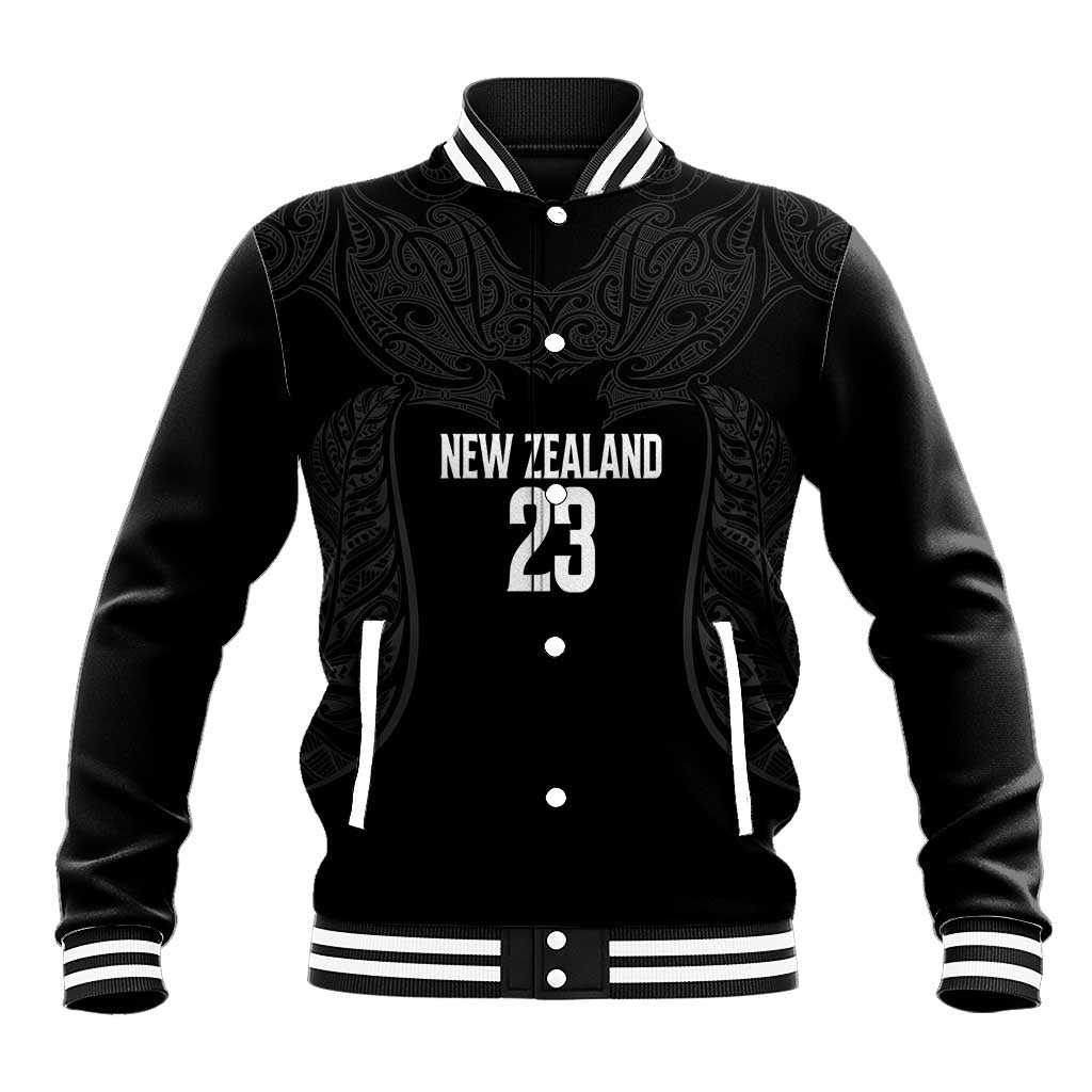 New Zealand Basketball Ta Moko Tribal Custom Baseball Jacket