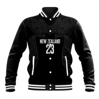 New Zealand Basketball Ta Moko Tribal Custom Baseball Jacket